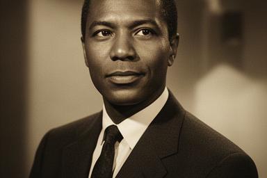 Sidney Poitier in a formal portrait from his distinguished film career